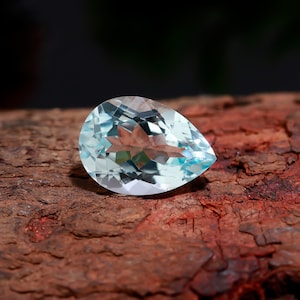 Natural Sky Blue Topaz 10X14 mm pear Faceted loose gemstone ,Blue Topaz Loose Gemstone,