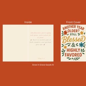 Christian Birthday Cards for Women | Set of 5 Printable Faith-Themed Cards + Matching Envelopes | KJV Scripture | Instant Download PDF