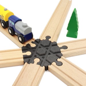 3D gedruckte hölzerne Bahngleis-Kreuzung