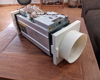 Sistema de liberación rápida de tubo de suministro de aire con ventilador de 120 mm Antminer S9 S17 S19/Accesorios para máquinas de criptominería impresas en 3D (CM-13)
