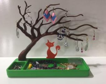 Minimalist 3D Printed Jewelry Tree | Space-Saving Jewelry Stand | Functional and Stylish Organizer