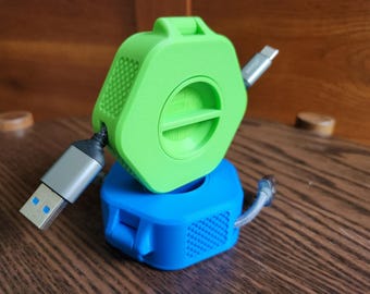 Tragbare Kabelaufwicklung | Print-in-Ort Reise Kabel Halter