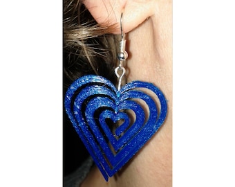 Heart Design Earrings | 3D Printed Earrings | Unique and Stylish Designs | Lightweight & Hypoallergenic Jewelry