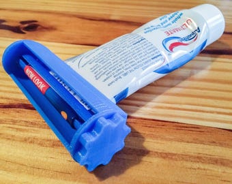 Spremi tubetti di dentifricio Rev C / Rullo per tubetti stampato in 3D con funzione di bloccaggio / Facile da spremere