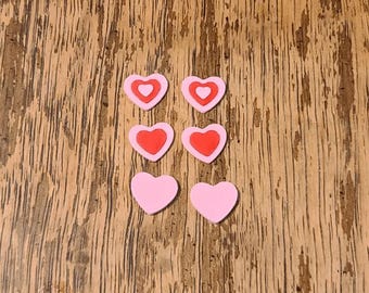 Heart Stud Earrings | 3D Printed Earrings | Unique and Stylish Designs | Lightweight & Hypoallergenic Jewelry