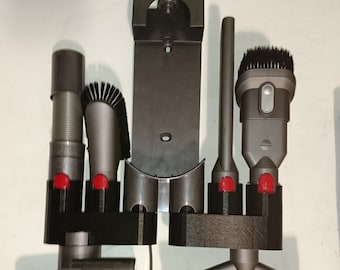 Dyson v8 Absolute Accessory Holder | 3D Printed Dyson Vacuum Cleaner Accessories - Customizable Attachments & Parts (DV-08)