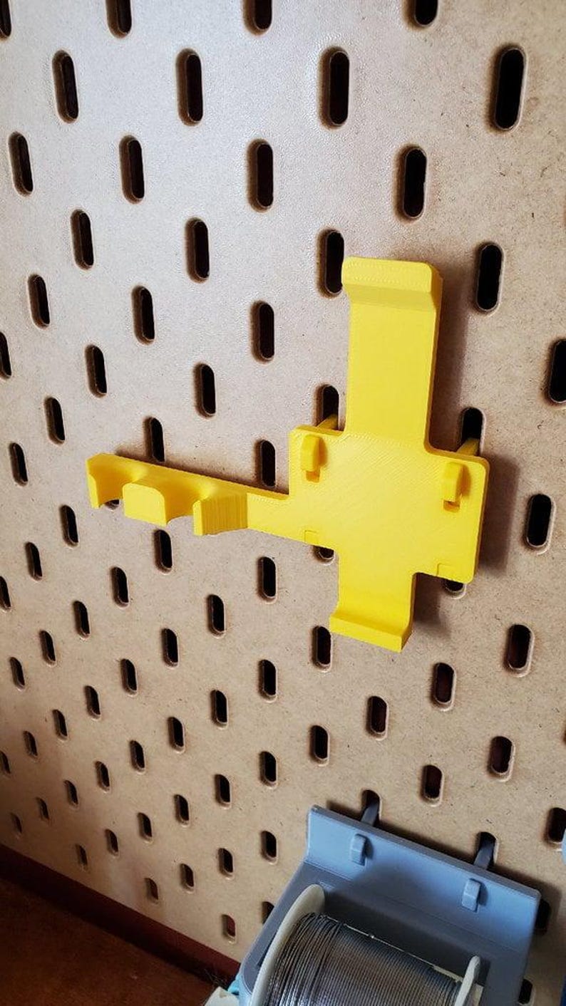 IKEA SKADIS Fluke 179 Multimeter Mount - Wall Pegboard Holder for Test Meter and Probes - Workshop Organization Tool image 2