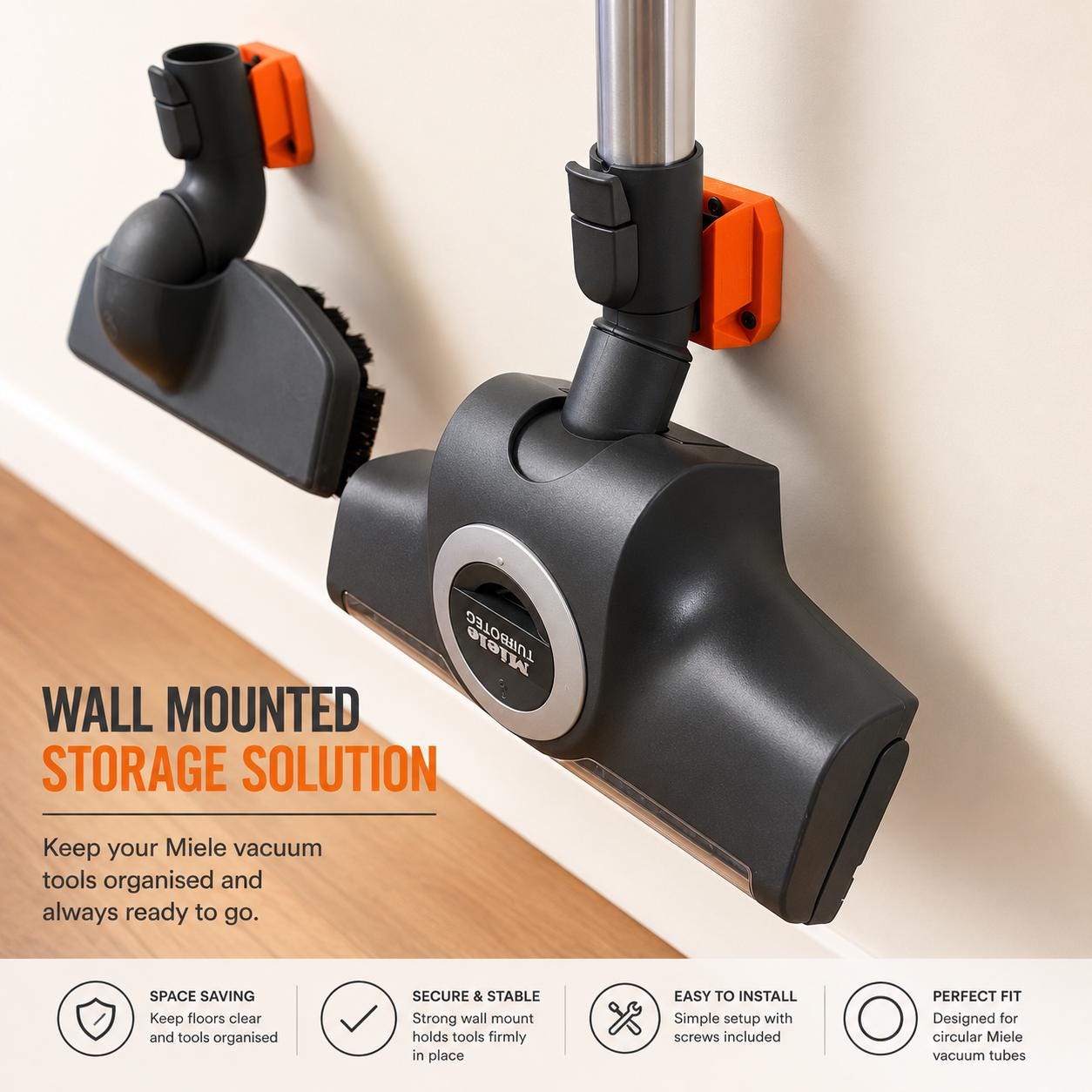 Miele vacuum wall mount organizer attachment holder