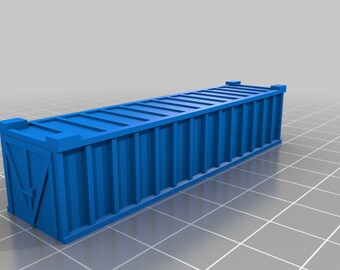 Contenedores de envío / Modelos a escala N impresos en 3D / PLA blanco (NS-15)