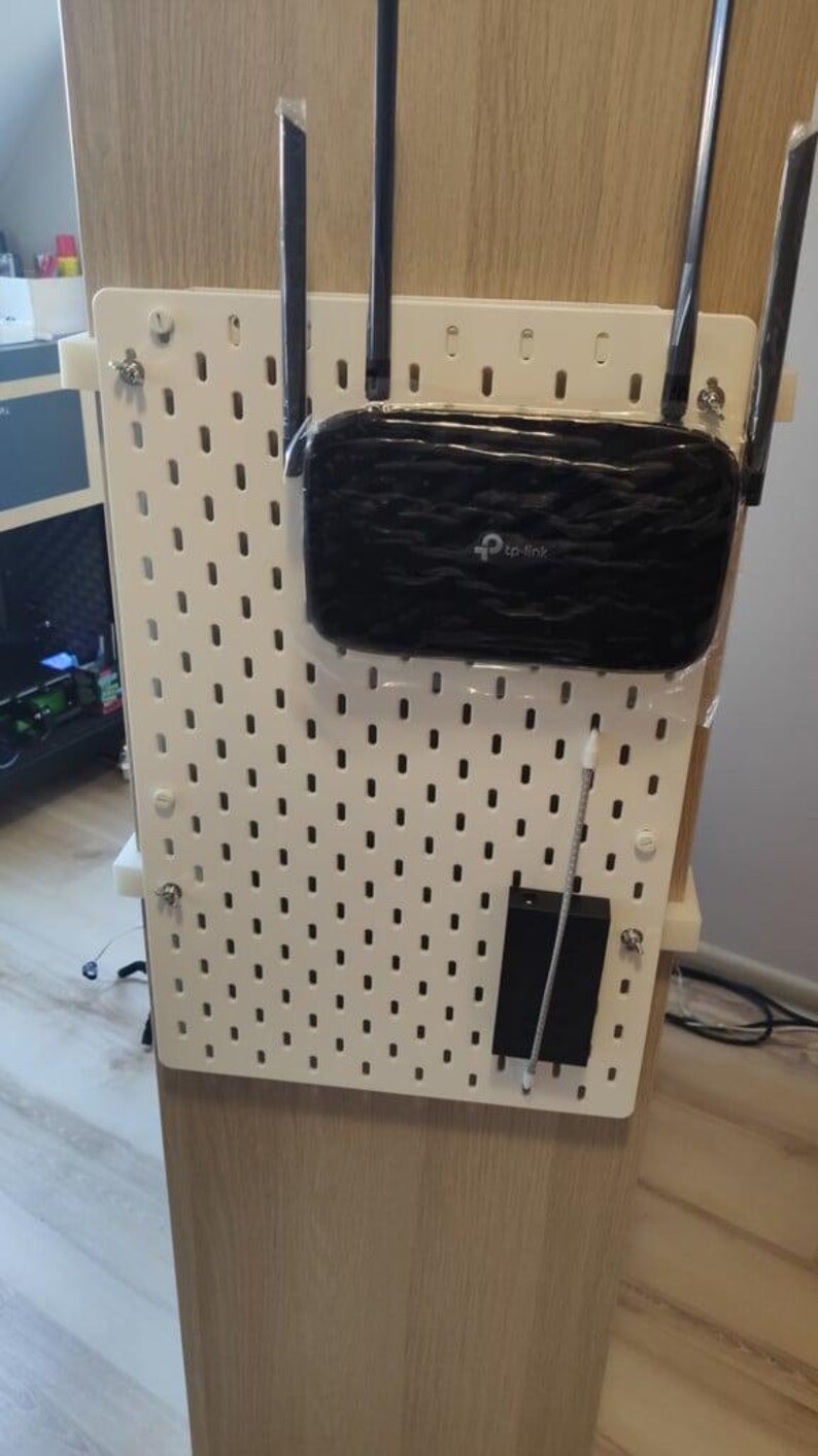 IKEA Skadis Router Mount - Wifi Router Bracket for Pegboard Wall ...