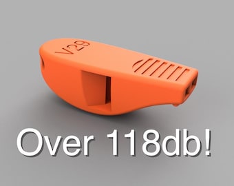118dB Survival Whistle | Rugged 3D Printed Emergency Gear