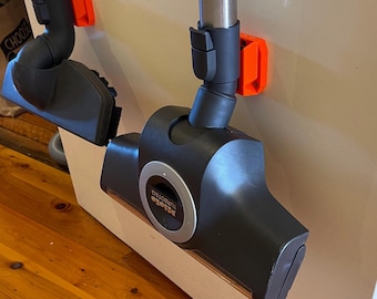 Miele Vacuum Wall Mount Hanger | 3D Printed Pole & Mouthpiece Holder | Space-Saving Storage for Circular Miele Tubes