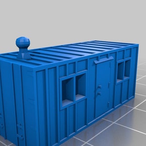 Behälter Büro | 3D gedruckte Modelle der Größe N | Weiß PLA (NS-11)