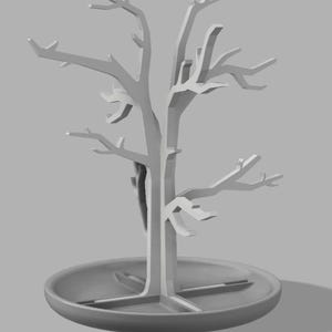 モダンなジュエリースタンドツリー | ミニマリスト 3D プリント ジュエリーツリー | 省スペース ジュエリースタンド