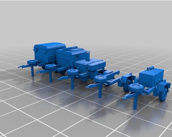 Militär Anhänger | 3D gedruckte Modelle der Größe N | Weiß PLA (NS-07)