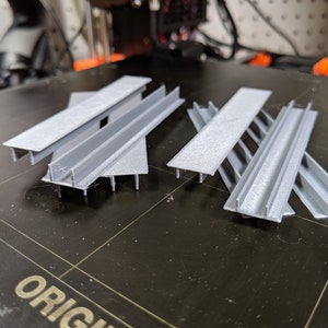Vorgefertigte Doppel-T-T-Träger | 3D gedruckte Modelle der Größe N | Weiß PLA (NS-10)