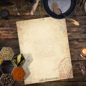 Spells and Incantations Page: Book of Shadows Printable (Digital Download)