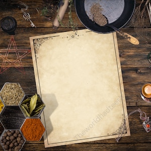Spells & Incantations Page: Book of Shadows Printable (Digital Download)