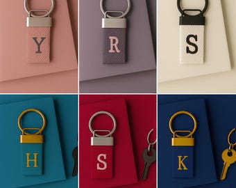 Mini Personalized Embroidered Initial Tag | Custom One Letter Keychain | Cotton Webbing Bag Label | Backpack & Luggage Gift