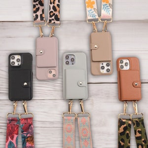 Cartera cruzada personalizada para iPhone 14 Pro Max, 14 Pro, 14 Plus, funda con tarjetero, funda personalizada para iPhone 15, 14, 13, 12, funda con correa personalizada para iPhone