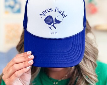 Padel Trucker Cap Women, Après Padel Club Baseball Cap, Trendy Tennis Accessory for After-Work Sports, Gift Padel Fan, Gift Tennis Fan