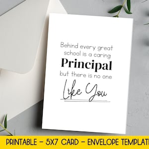 Principal Appreciation Card Printable, Principal Thank You Card, Principal Appreciation Gift, Gifts for Principal, Funny Principal Gift