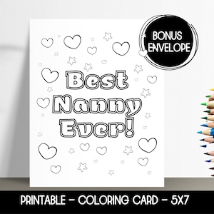 La meilleure carte de nounou de tous les temps Carte de remerciement imprimable pour nounou Carte de remerciement pour baby-sitter Carte de remerciement imprimable pour nounou Carte des enfants