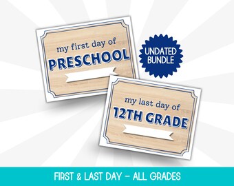 First Day of School Sign Boy Digital, Back to School Photo Prop, 1st Day of Preschool Sign, First Day School Sign, Boy First Day Sign