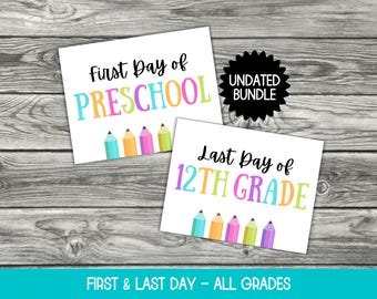 First and Last Day of School Sign, Back to School Sign Printable, School Sign First Day Last Day, 1st Day of School Photo Props
