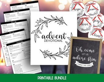 Advent Devotional Printable, Advent Scripture Cards, Printable Advent Bible Study,  Advent Guide, Advent Devotions for Adults