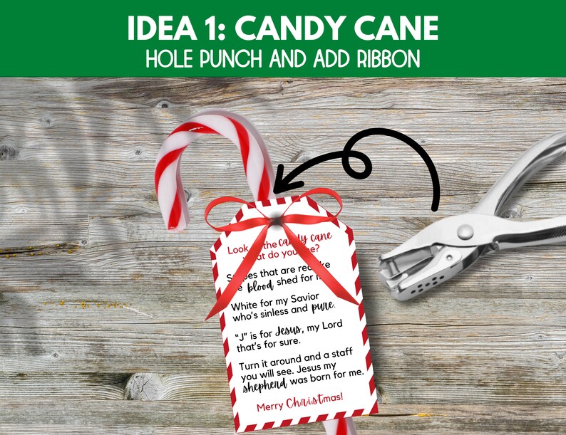 Candy Cane Gift Tag Printable, Legend of the Candy Cane Printable Tag ...