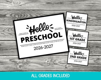 First Day of School Sign Printable, Back to School Photo Prop, Printable Back to School Sign, 1st Day of School Sign, First Day School Sign