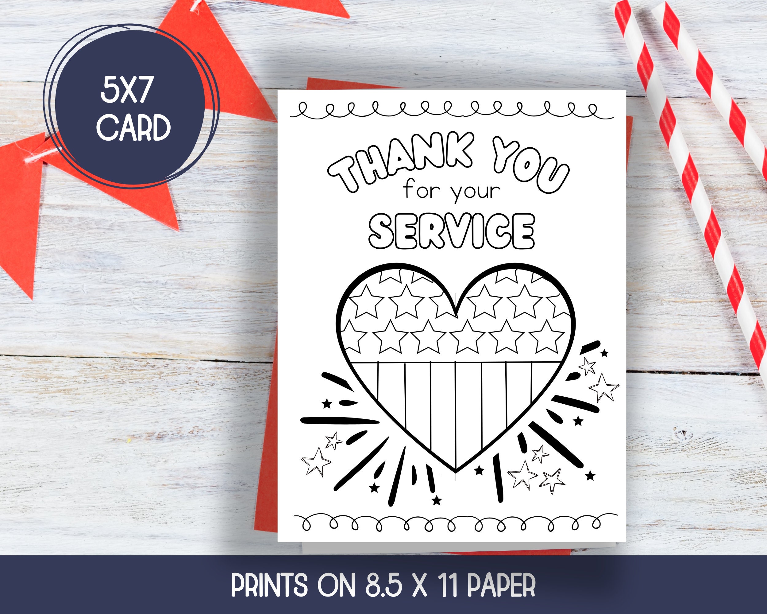 veterans day thank you card, veterans day craft, veterans day card