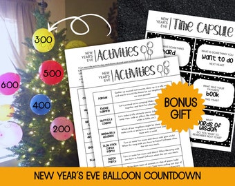 New Years Eve Activity Printables, New Years Eve Games, New Years Eve Party, New Year Games, New Year 2025, New Year Time Capsule Printable
