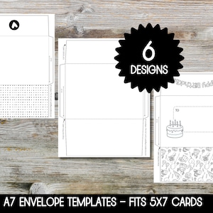 A7 Umschlag Vorlage Bundle, 5x7 Umschläge, druckbare Umschlag Vorlage, A7 Umschlag Vorlage, A7, Umschlag Vorlagen