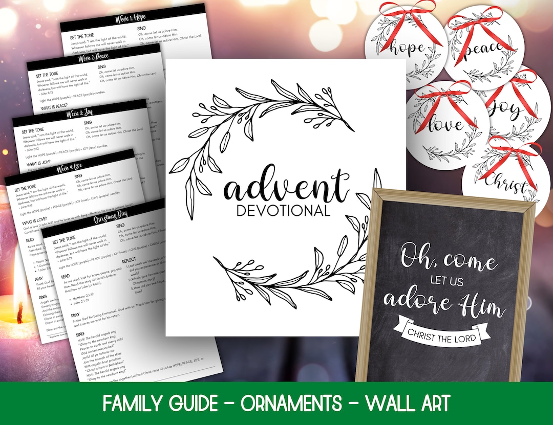 Printable Christmas Advent Devotional Family Advent Advent Etsy