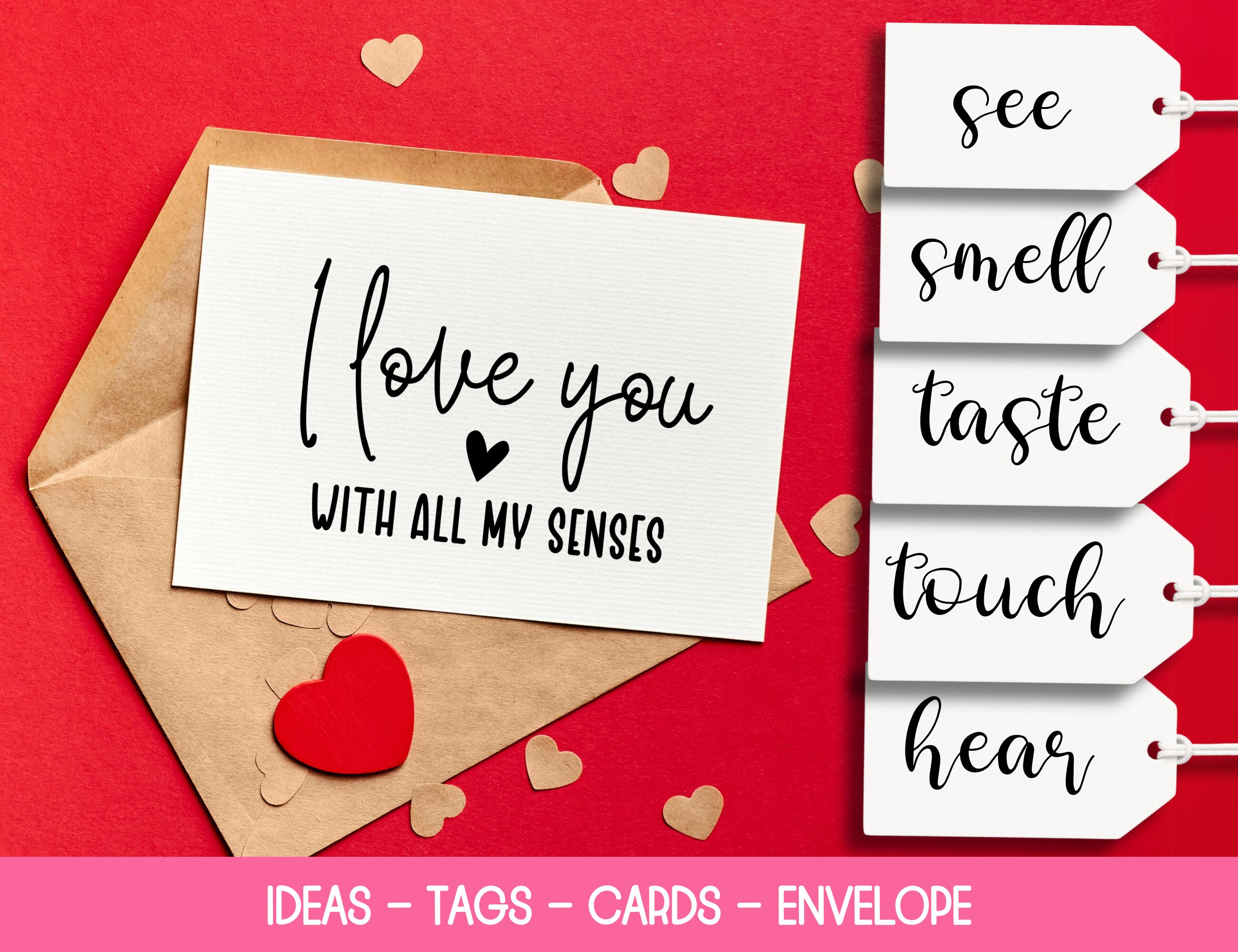 Five Senses Gift Tags & Card. Instant Download Printable. DIY Gift for  Friend, Boyfriend, Girlfriend. Valentines Birthday Christmas 5 Senses 