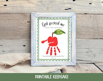 Apple Handprint Art, Printable Handprint Template, Preschool Apple Activity, Apple Craft for Toddlers, Fall Handprint Crafts