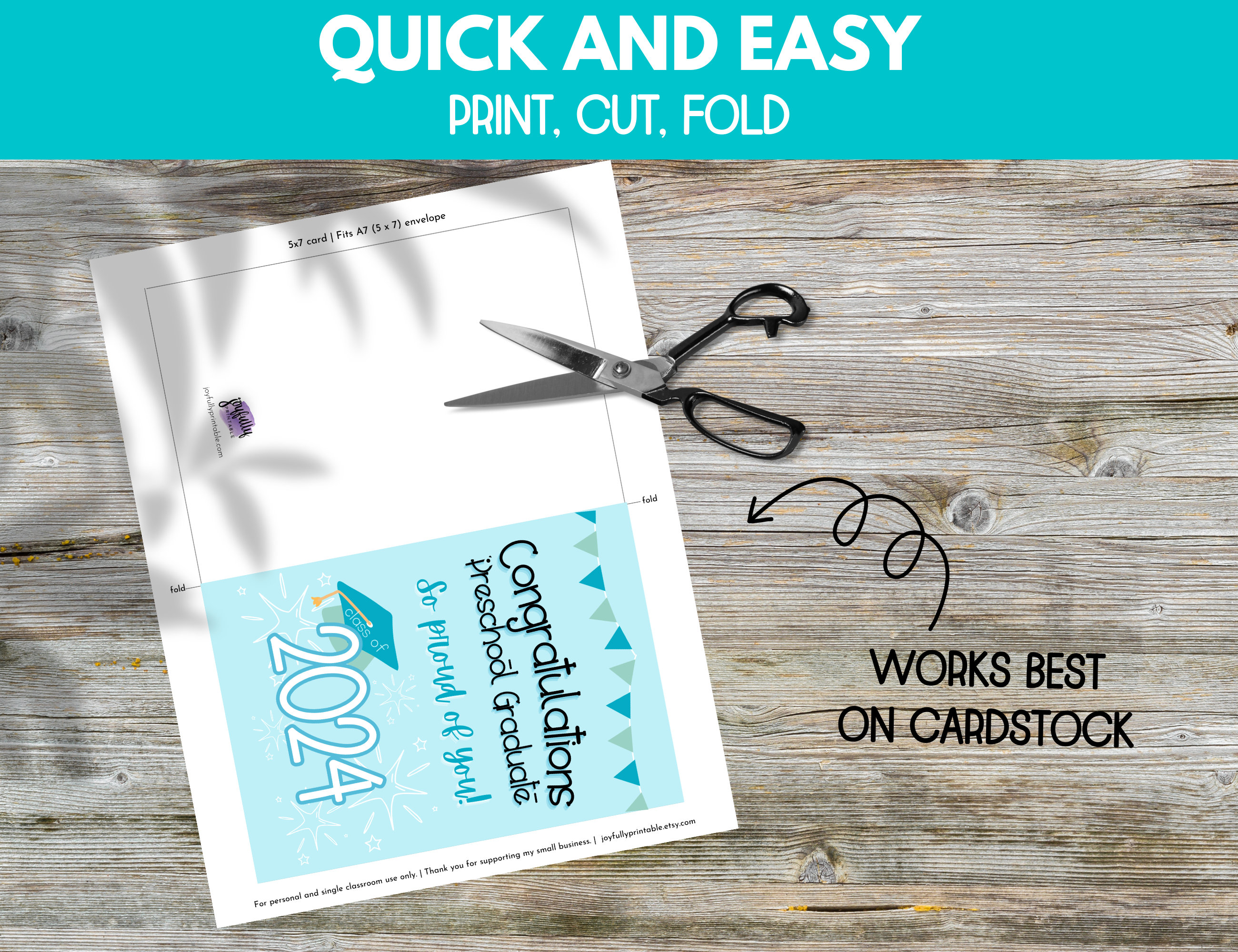 Preschool Graduation Card Printable Preschool Graduation - Etsy