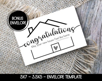 New Home Card, House Warming Card, New House Card, Moving Card, Housewarming Card, Congrats New Home, Congratulations Card, Printable Card
