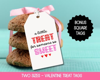 Printable Valentines Day Treat Tags, Valentines Cookie Tag Template, Valentines Day Gift Tags, Gift Tags for Valentines Day, Valentine Tag