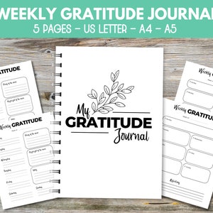 Weekly Gratitude Journal Printable, Gratitude Tracker,Gratitude Planner, Daily Gratitude Journal, Gratitude Notebook, Gratitude Printable