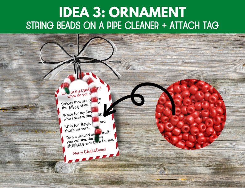 Candy Cane Gift Tag Printable, Legend of the Candy Cane Printable Tag ...