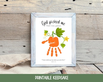 Fall Handprint Craft Christian, Printable Handprint Template, Preschool Fall Crafts, Fall Toddler Activities, Handprint Keepsake