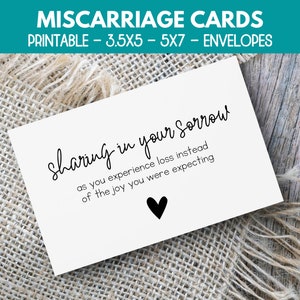 Carte de sympathie fausse couche imprimable, carte pour fausse couche, fausse couche de sympathie, carte de fausse couche, cartes de perte infantile, fausse couche imprimable