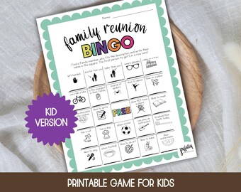 Family Reunion Games, Find Someone Who Bingo, Games for Kids, Family Reunion Bingo, Icebreaker Games, Family Bingo Printable, Bingo Cards