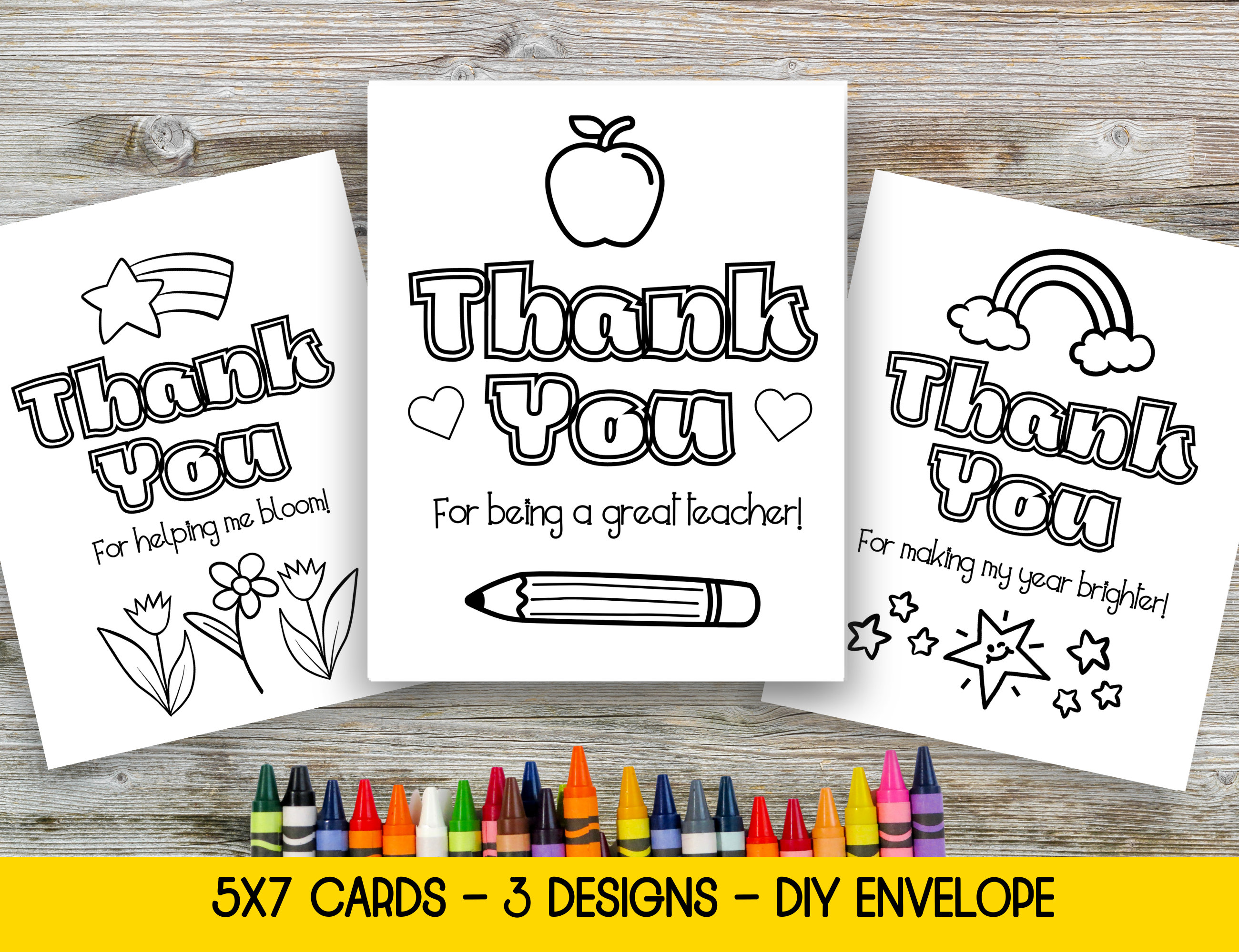 teacher appreciation card printable, thank you card for teacher