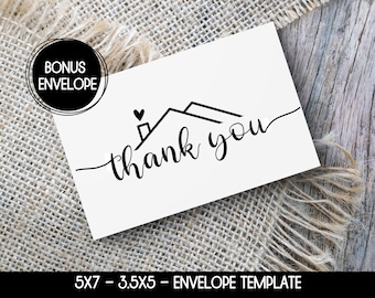 New Home Thank You Cards, Card for Realtor, Realtor Thank You Gift, Real Estate Printable Thank You Note, Housewarming Thank You Cards
