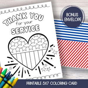 Veterans Day Thank You Card, Veterans Day Craft, Veterans Day Card Printable, Thank You For Your Service, Memorial Day Card, Military Card