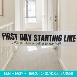 First Day of School Starting Line Printable Banner, Back to School Printable Banner, First Day of School Party Decor, Back to School Party
